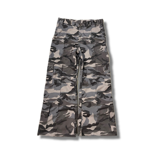 Grey camo multi pocket pants